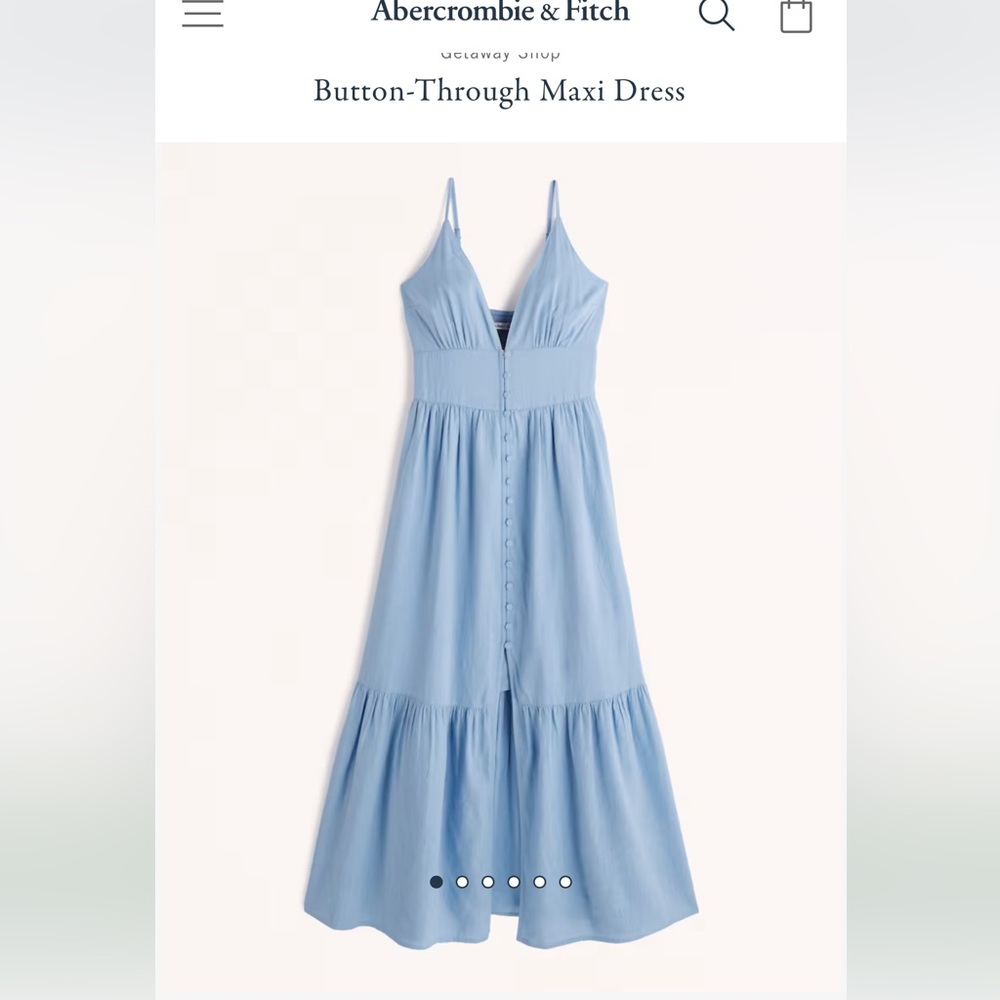 Abercrombie Button-Through Maxi Dress- Size L Smoke free home.